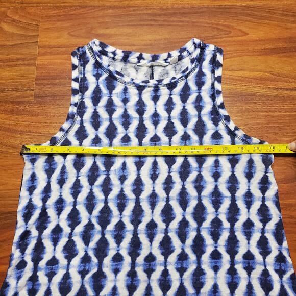 Athleta Breezy Tank Top S Blue Abstract Print Sleeveless Athleisure Women's - Picture 13 of 13
